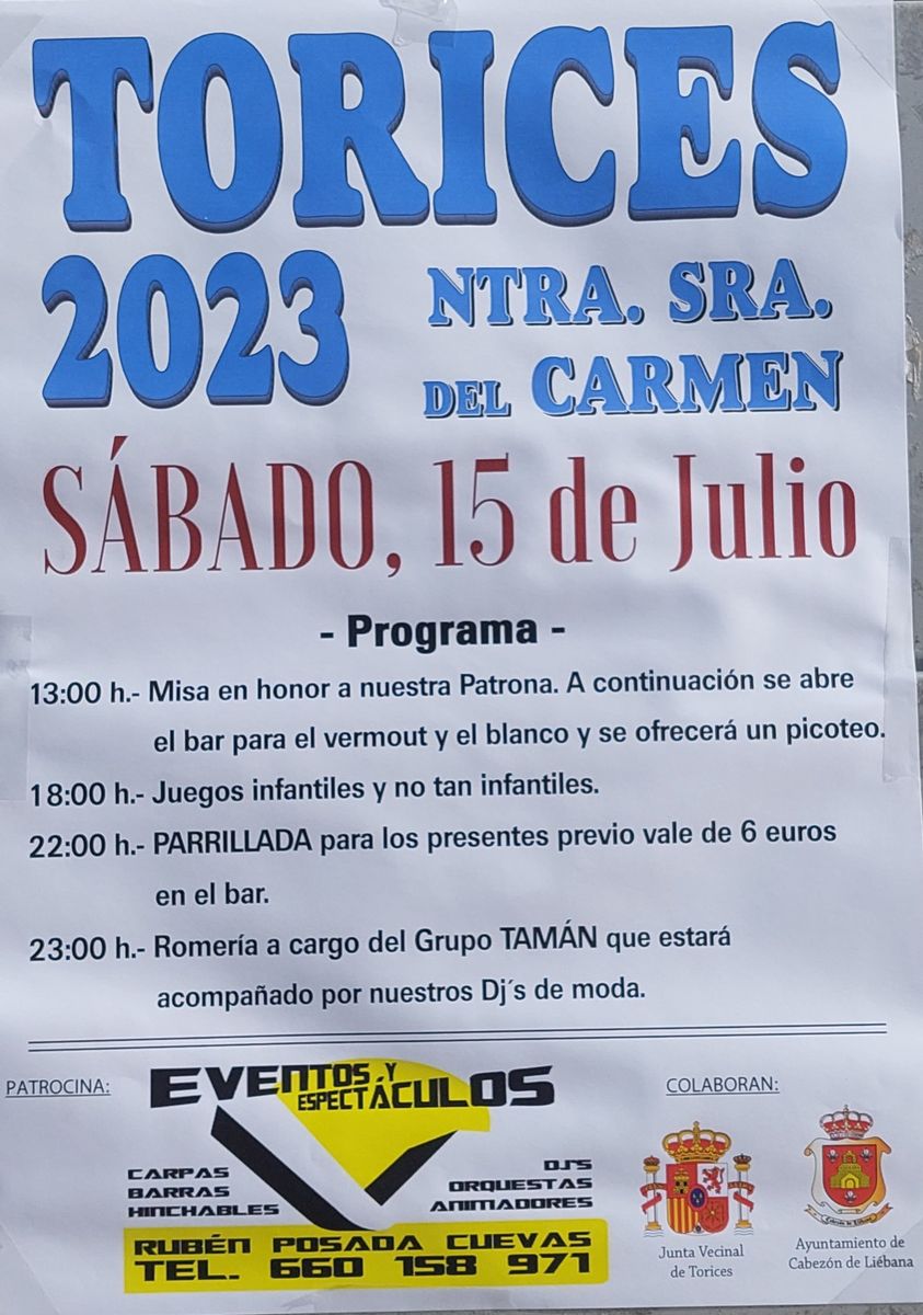 Nuestra Señora del Carmen Torices 2023 Miplanhoy qué hacer hoy en