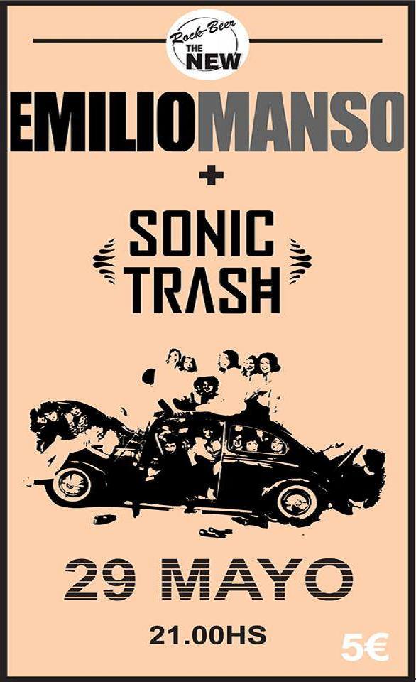 Concierto de Emilio Manso y Sonic Trash en el New en Santander