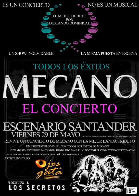 Concierto tributo a Mecano y Los Secretos en Escenario Santander