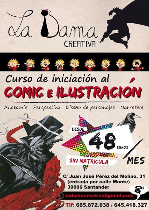 Curso de Comic e Ilustración en La Dama Creativa en Santander