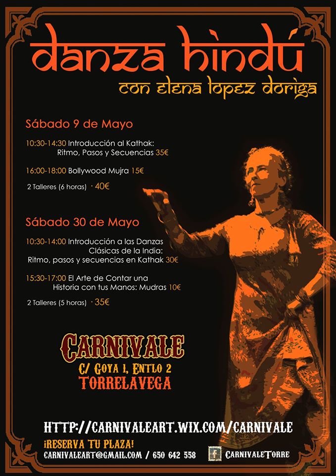 Taller de Danza Hindu en Carnivale en Torrelavega