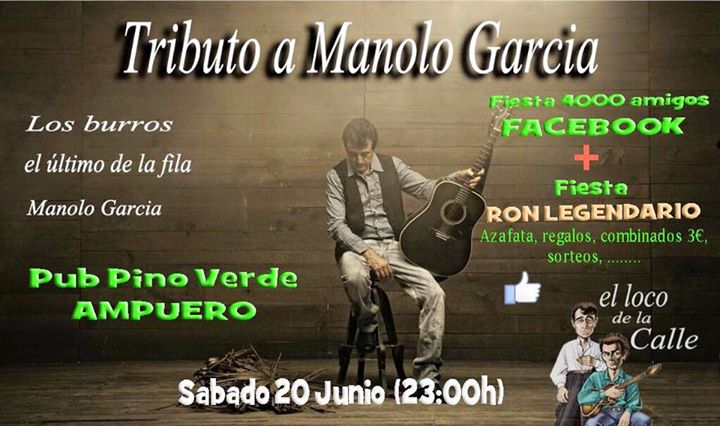 Concierto tributo a Manolo García en El Pino Verde de Ampuero