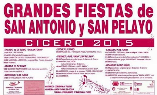 Fiestas de San Antonio y San Pelayo en Cicero
