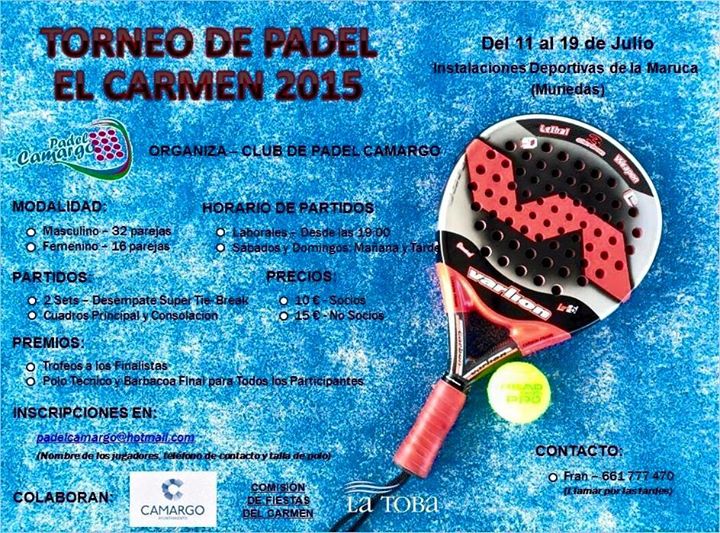 Torneo de Padel El Carmen en Revilla de Camargo