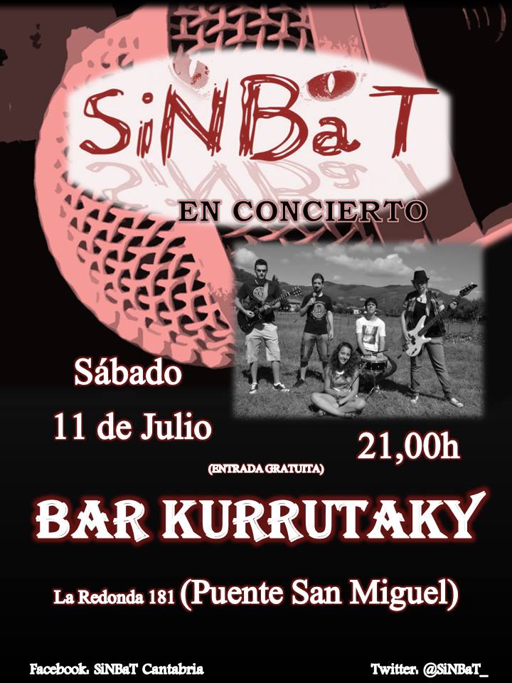 Concierto de Sinbat en el bar Kurrutaky en Puente San Miguel