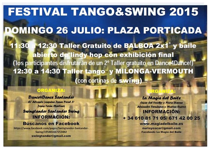 Festival de Tango y Swing en la Plaza Porticada de Santander