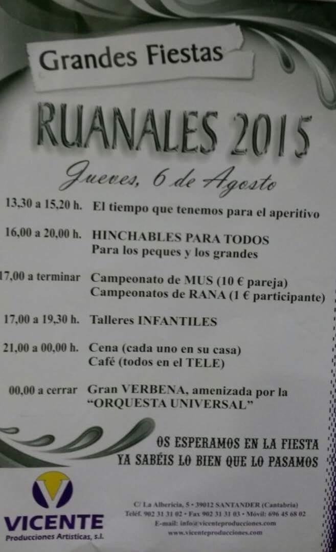 Grandes fiestas de Ruanales 2015