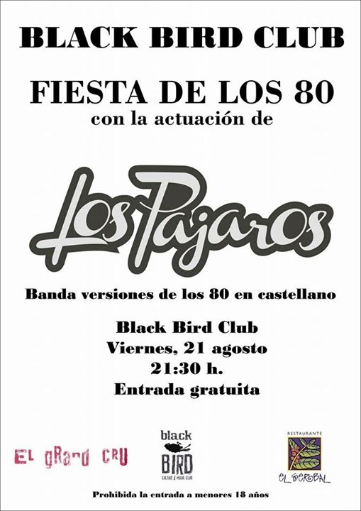 Concierto y Fiesta de los 80 en el Black Bird en Santander