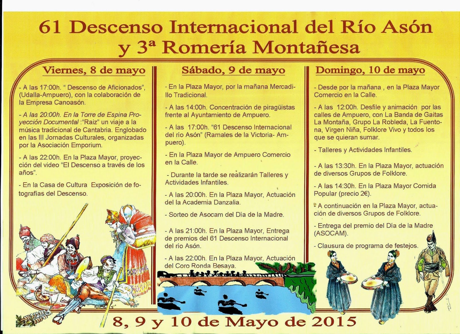 Fiestas del Descenso del asón y romería montañesa en Ampuero