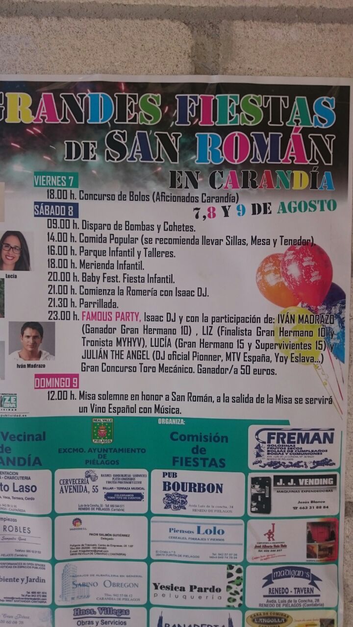 Grandes fiestas de San Román 2015 en Carandía
