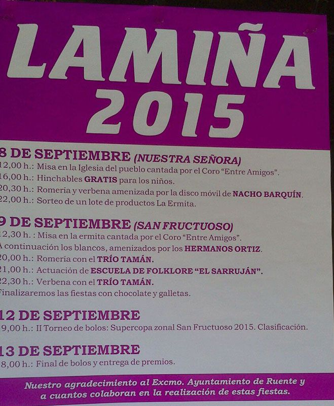Fiestas de Nuestra Señora y San Fructuoso 2015 en laMiña