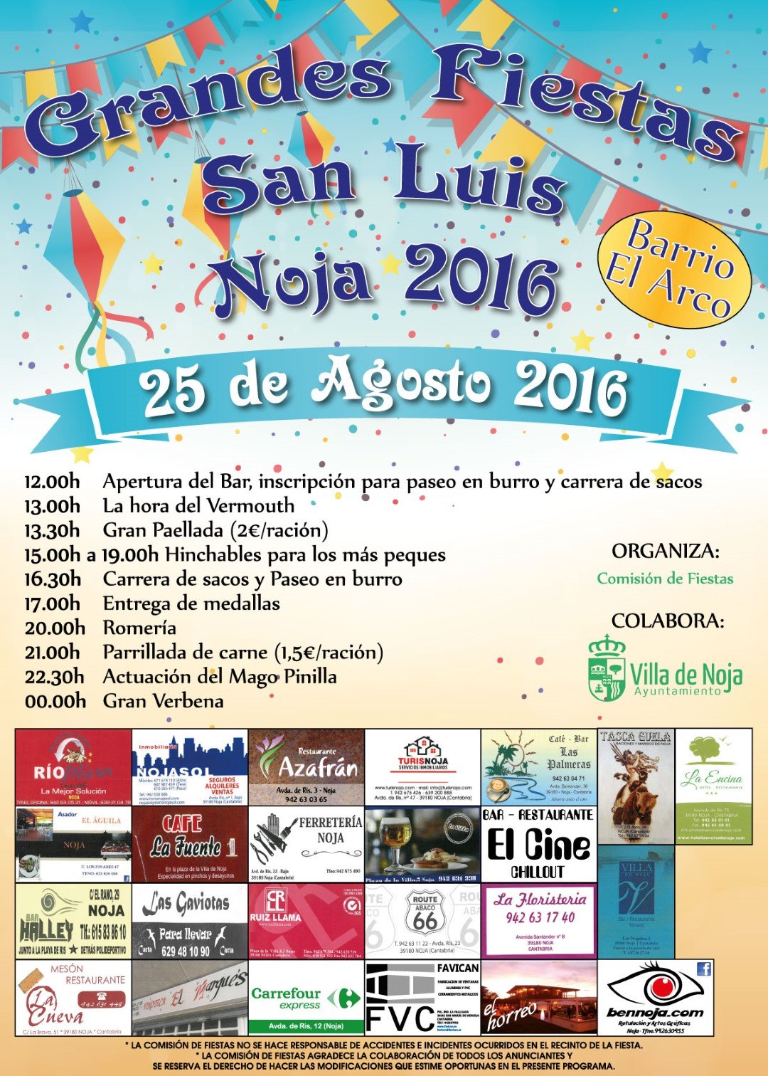 Fiestas de San Luis en Noja 2016 Miplanhoy qué hacer hoy en Cantabria