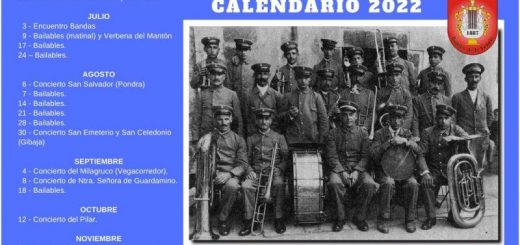 CALENDARIO de Conciertos y Actuaciones de la Banda de Música de Ramales de la Victoria para el año 2022