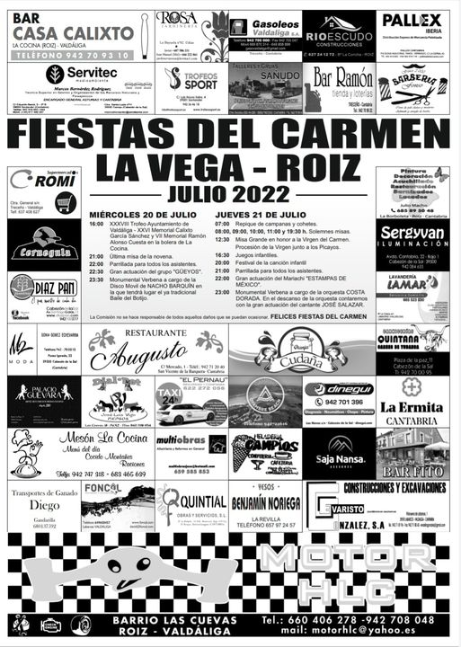 Fiestas del Carmen 2022 – La Vega – Roiz