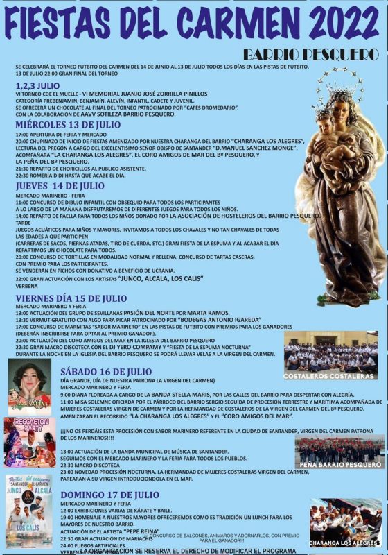 Fiestas del Carmen Barrio Pesquero 2022
