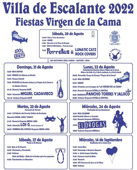 Fiestas Virgen de la Cama 2022 – Villa de Escalante