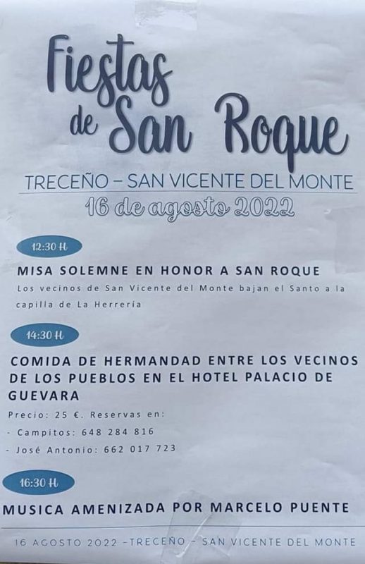 Fiestas de San Roque 2022 - Trecenio - San Vicente del Monte