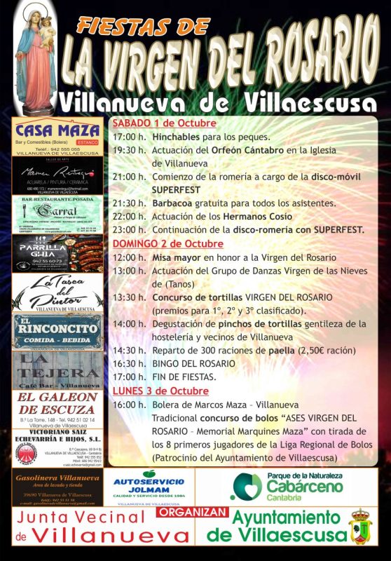 Fiestas de la Virgen del Rosario 2022 – Villanueva de Villaescusa