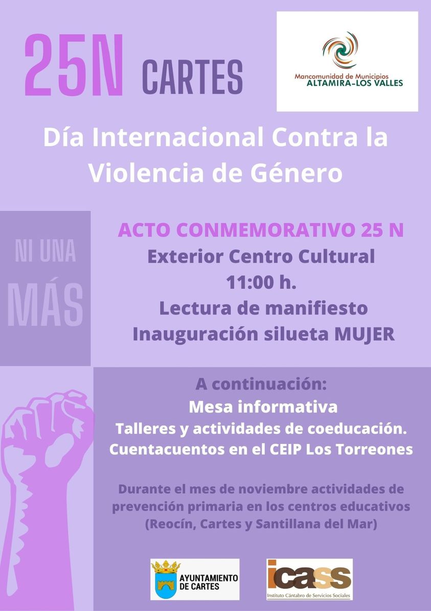Dia Internacional contra la Violencia de Género 2022 – Mancomunidad Altamira-Los Valles