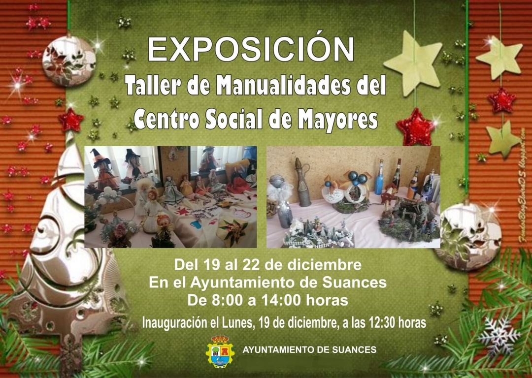 Exposición  Manualidades Navideñas de mujeres del Centro Social de Mayores de Suances