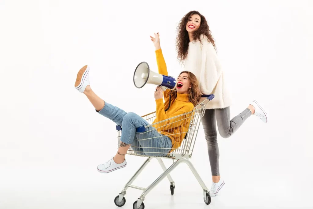 dos mujeres felices